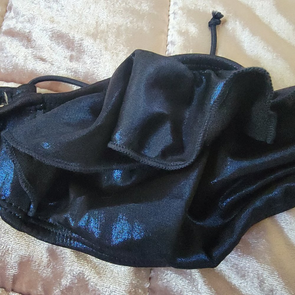Tyler Rose Blue Ruffle Bikini Top - Picture 3 of 4